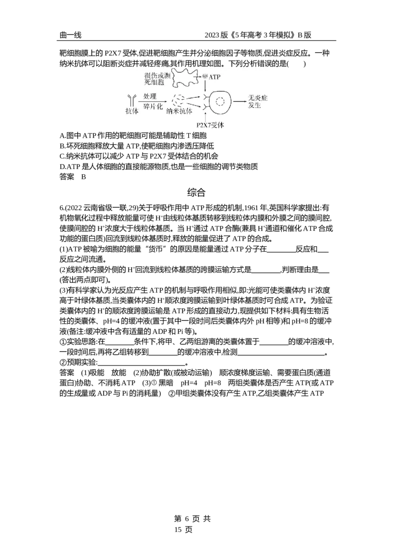 《1_专题4　酶与ATP（试题word）_2023版教学资源包_2023版新高考新教材版选考总复习生物5·3B版_4_专题四酶与ATP_3_试题WORD》第6页预览