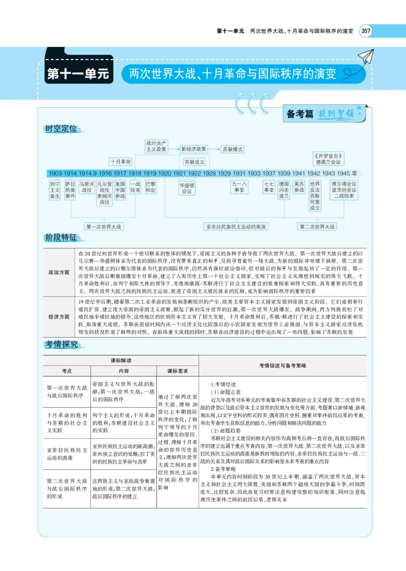 《1_专题考点精析_2023版教学资源包_2023版新高考版选考总复习历史5·3A版_11_第十一单元两次世界大战、十月革命与国际秩序的演变_7_专题考点精析》第1页预览