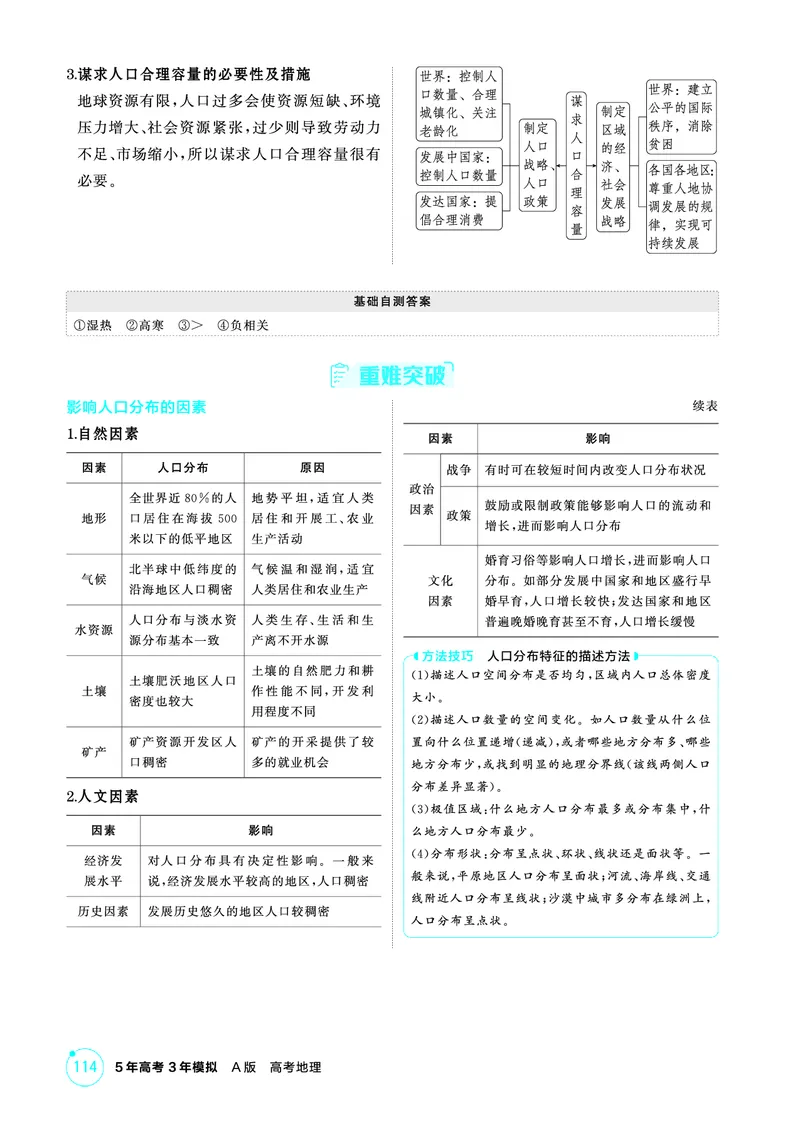 《1_26版53A浙江地理精讲册第7章_2026版教学资源包_202653高考总复习A版_浙江版_2026版.浙江版.选考总复习.地理.5·3A版_图书电子资源_第七章人口与地理环境_2_精讲册PDF》第2页预览