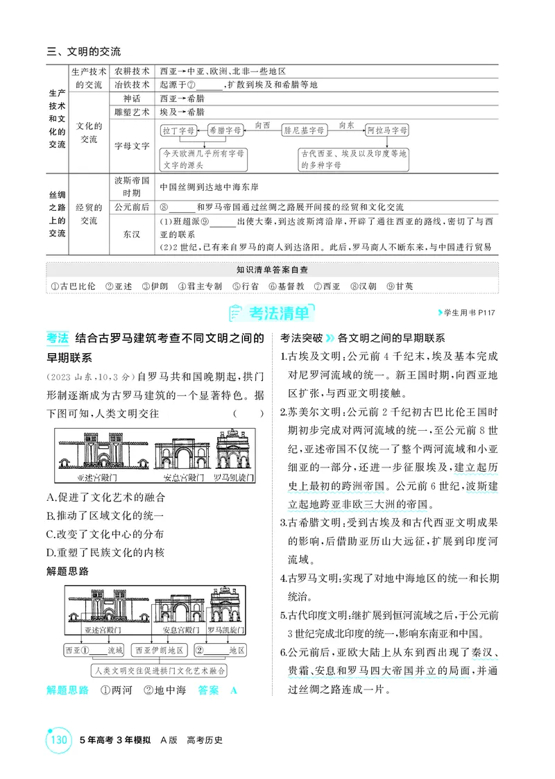 《1_10-第十单元　古代文明的产生、发展与中古时期的世界_2026版教学资源包_202653高考总复习A版_湖南版_2026版.湖南版.选考总复习.历史.5·3A版_二、教师用书PDF_必修中外历史纲要（下）_264》第5页预览