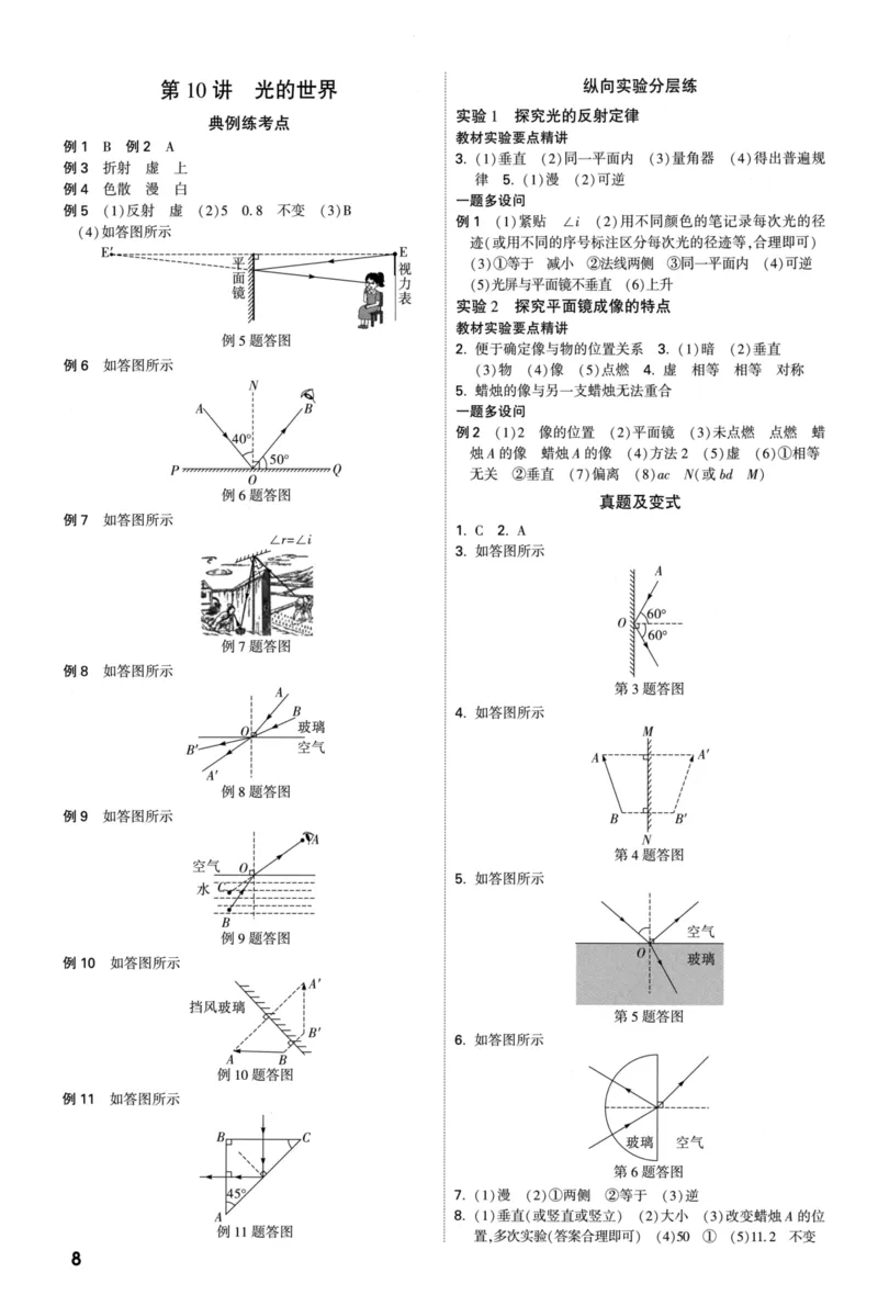 《物理参考答案_2026版《万维中考试题研究》多省合集_2026版《万唯中考-试题研究》福建语数英物化_2026万唯试题研究物理》第10页预览