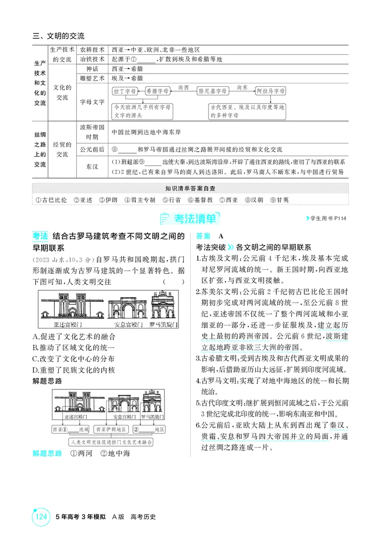 《1_10-第十单元　古代文明的产生、发展与中古时期的世界_2026版教学资源包_202653高考总复习A版_广东版_2026版.广东版.选考总复习.历史.5·3A版_二、教师用书PDF_必修中外历史纲要（下）_194》第5页预览