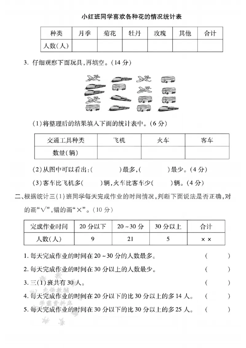 《三年级（下）数学第九单元测试卷《苏教版》_3年级下册同步教辅_3下-数学_三下数学单元+期中+期末测试卷_三下数学苏教版试卷_三下数学《苏教版》单元测试卷》第2页预览