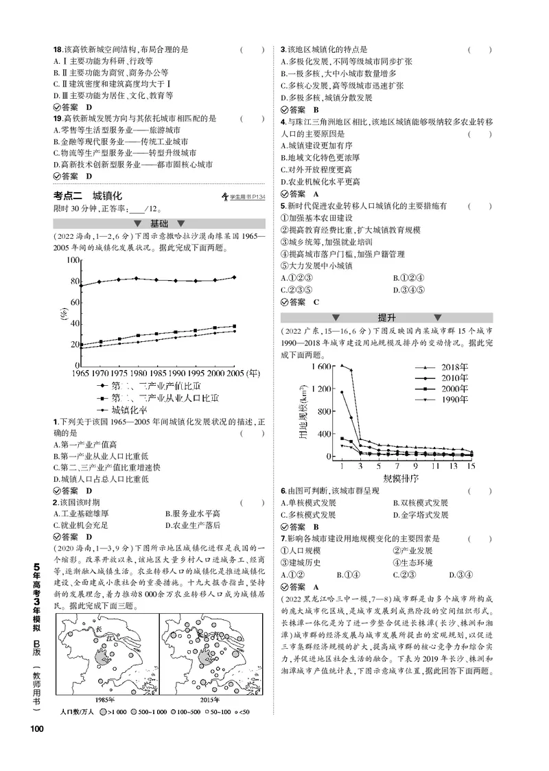 《1_专题八城镇与乡村（PDF版）_2023版教学资源包_2023版新高考新教材版选考总复习地理5·3B版_8_专题八城镇与乡村_2_专题八城镇与乡村（专题PDF）_1_专题电子书》第3页预览