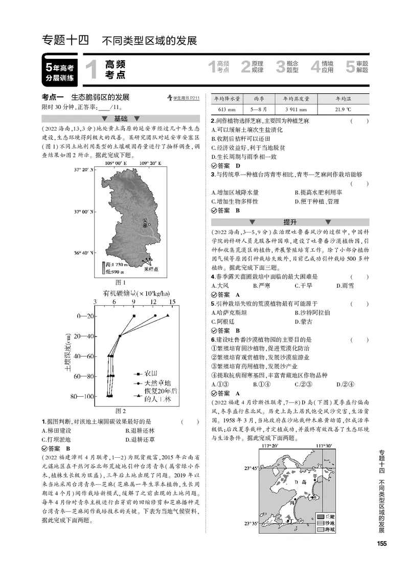 《1_专题十四不同类型区域的发展（PDF版）_2023版教学资源包_2023版新高考新教材版选考总复习地理5·3B版_14_专题十四不同类型区域的发展_2_专题十四不同类型区域的发展（专题PDF）》第1页预览