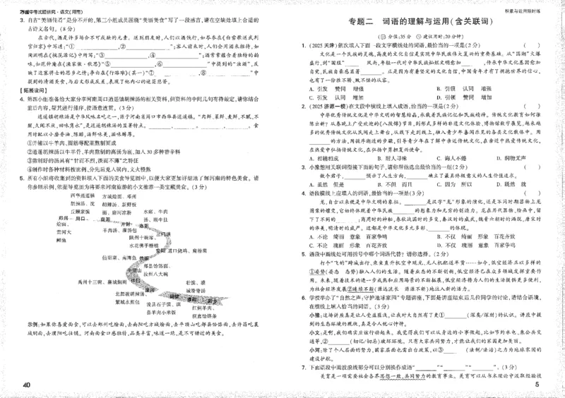 《积累与运用限时练B4_2026版《万维中考试题研究》多省合集_2026版《万唯中考-试题研究》河南语数英物化道历_2026万唯中考试题研究河南语文》第7页预览
