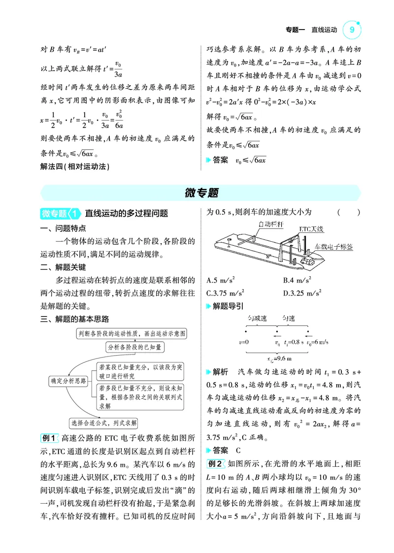 《1_422025版53A版新高考版专题一教师用书pdf_2025版教学资源包_（总复习系列）2025版《5年高考3年模拟》新高考版A版（⭐全科）_2025版.新高考版.选考总复习.物理.5·3A版_专题一直线运动》第9页预览