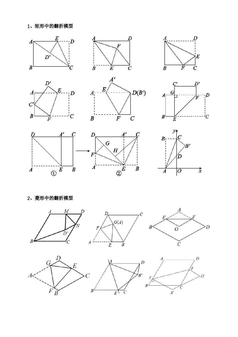 《专题29图形翻折变换模型-原卷版_2025中考数学题型解题分类专题合集_2025年中考数学压轴题解题模型31个专题www.jiaoyupan.vip》第2页预览