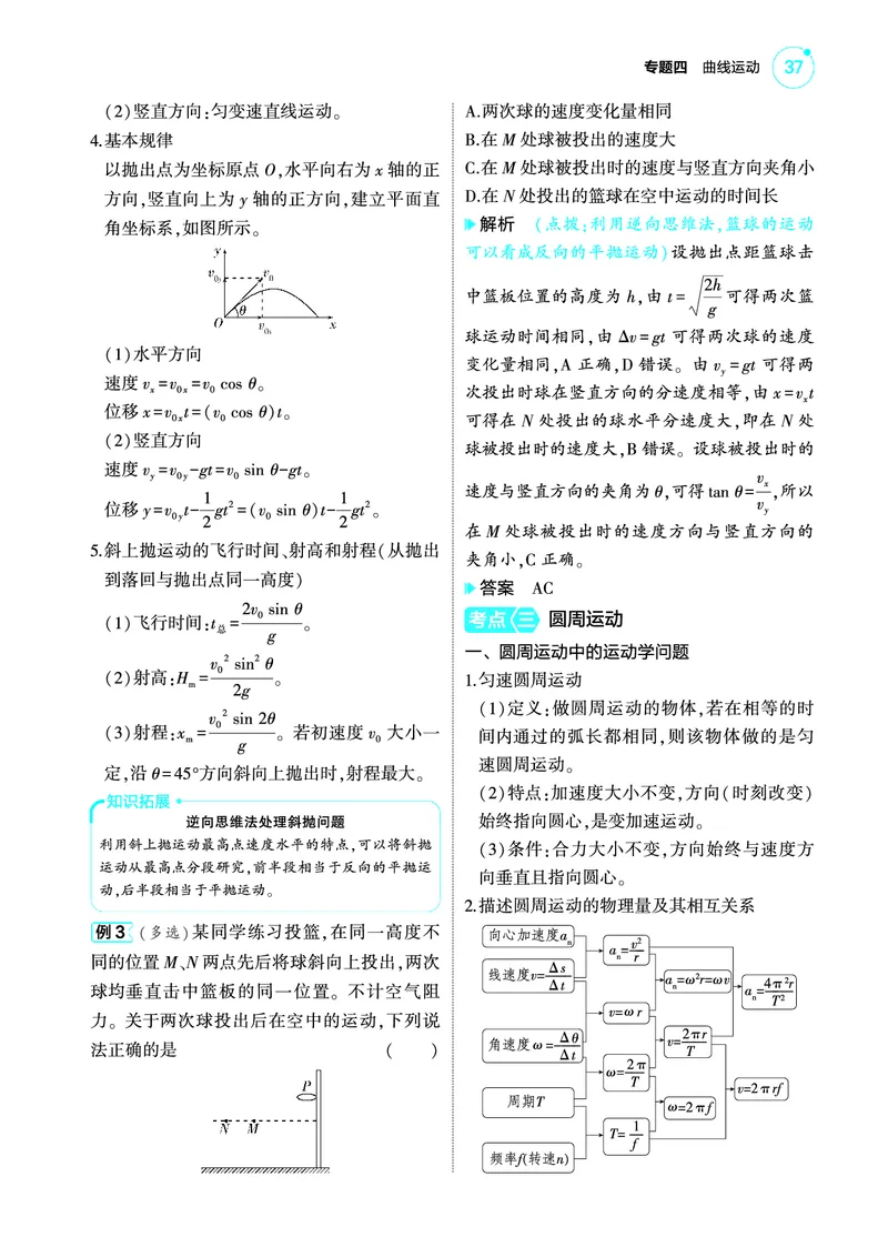 《1_4.22025版5·3A版新高考版专题四教师用书pdf_2025版教学资源包_（总复习系列）2025版《5年高考3年模拟》新高考版A版（⭐全科）_2025版.新高考版.选考总复习.物理.5·3A版_专题四曲线运动》第5页预览