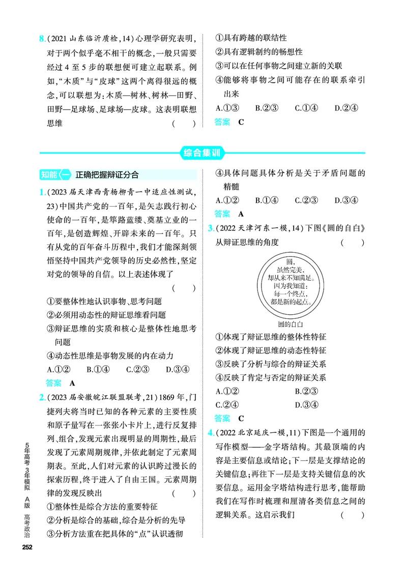《1_5.PDF教参电子书——分层集训册_2024版教学资源包_2024版.新高考版政治.5·3A版_16_专题十六辩证思维和创新思维_4_PDF教参电子书》第5页预览