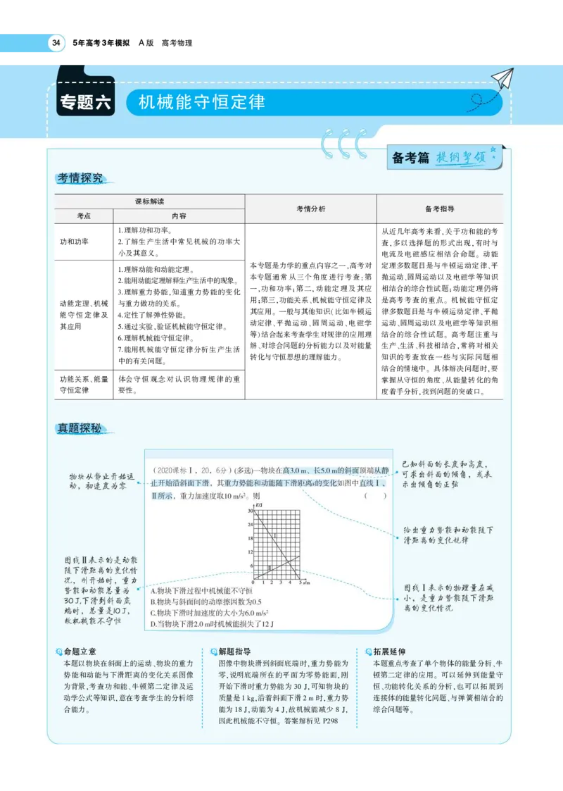 《1_专题考点精析(1)_2023版教学资源包_2023版新高考版选考总复习物理5·3A版_6_专题六机械能守恒定律_7_专题考点精析》第1页预览