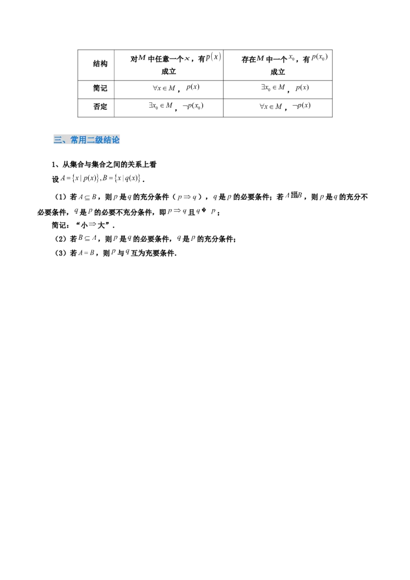 《1.2常用逻辑用语（3大考点+5大题型）（讲义）（教师版）_高考一二三轮复习_数学_2026年_2026年新高考数学大一轮复习讲义之技巧精讲与题型全归纳（新高考专用）-G414_资料》第4页预览