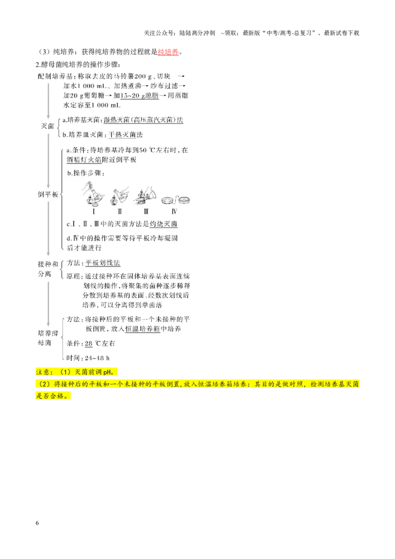 《第38讲微生物的培养技术和应用（讲义）（教师版）_06-生物-高考总复习_一轮复习_2025年_2025年高考生物一轮复习讲义+练习+课件（新教材新高考）_第十单元生物技术与工程》第6页预览