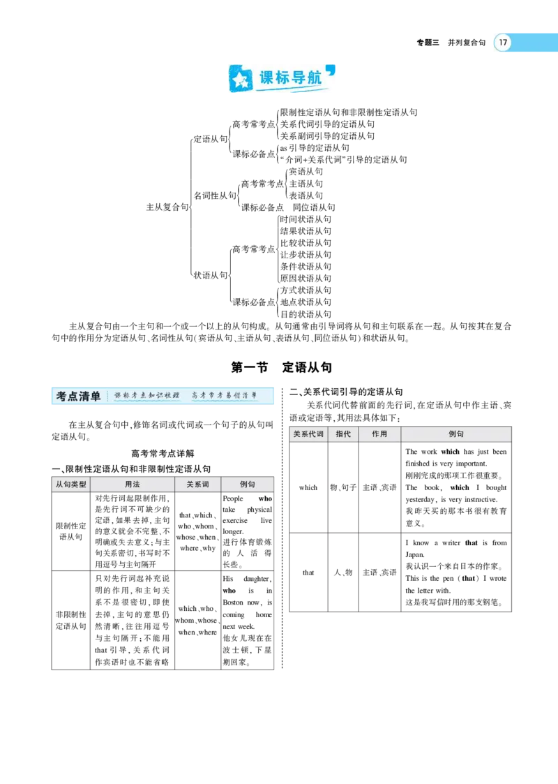 《1_专题考点精析(1)_2023版教学资源包_2023版新高考版高考总复习英语5·3A版_3_专题三并列连词和主从复合句_5_专题考点精析》第2页预览