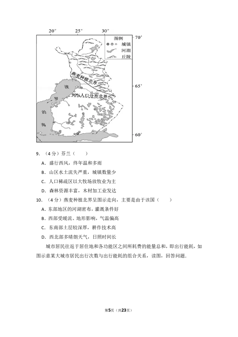《2016年北京市高考地理试卷（含解析版）(1)_地理_2027年高考地理专项复习_2008年-2026年地理高考真题-G427_2008-2020年高考_地方卷_北京高考地理08-21_A4word版》第5页预览