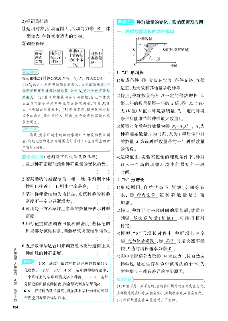 《2_21-专题二十一　种群及其动态（教参电子书—知识讲解）_2024版教学资源包_2024版.新高考版生物.5·3A版_21_专题二十一种群及其动态_4_PDF教参电子书》第2页预览