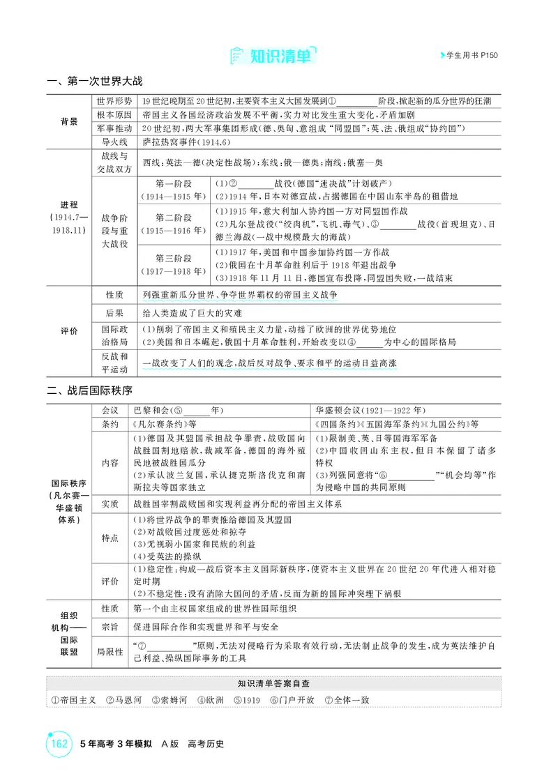 《1_13-第十三单元　两次世界大战、十月革命与国际秩序的演变_2026版教学资源包_202653高考总复习A版_广东版_2026版.广东版.选考总复习.历史.5·3A版_二、教师用书PDF_必修中外历史纲要（下）_531》第2页预览