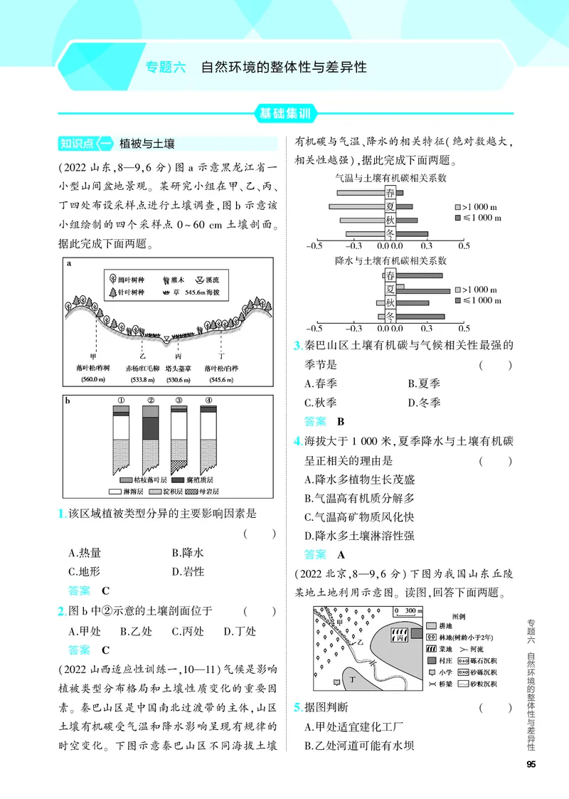 《1_5.PDF教参电子书——分层集训册_2024版教学资源包_2024版.新高考版地理.5·3A版_8_专题六自然环境的整体性与差异性_4_PDF教参电子书》第1页预览