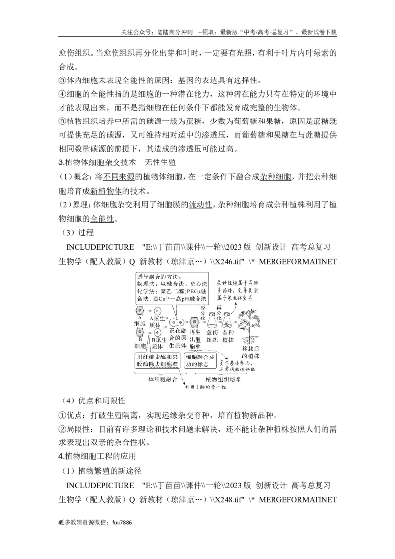 《第34讲细胞工程和胚胎工程_06-生物-高考总复习_一轮复习_2024年_2024高考生物大一轮复习课件讲义新人教版知识总结_2024年高考生物一轮复习讲义（新人教版）_另赠1套Word版题库_选择性必修3》第4页预览