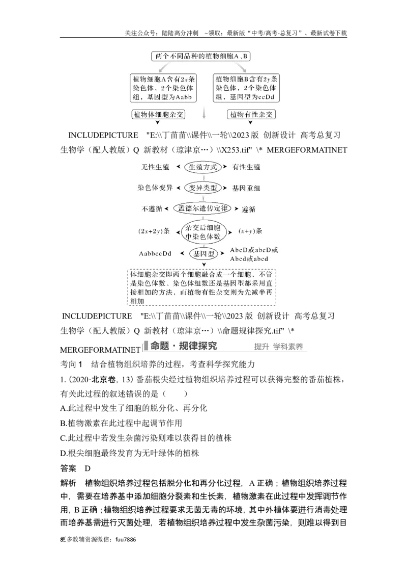 《第34讲细胞工程和胚胎工程_06-生物-高考总复习_一轮复习_2024年_2024高考生物大一轮复习课件讲义新人教版知识总结_2024年高考生物一轮复习讲义（新人教版）_另赠1套Word版题库_选择性必修3》第8页预览