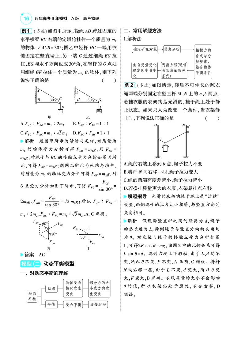 《1_4.22025版5·3A版新高考版专题二教师用书pdf_2025版教学资源包_（总复习系列）2025版《5年高考3年模拟》新高考版A版（⭐全科）_2025版.新高考版.选考总复习.物理.5·3A版_专题二相互作用》第6页预览