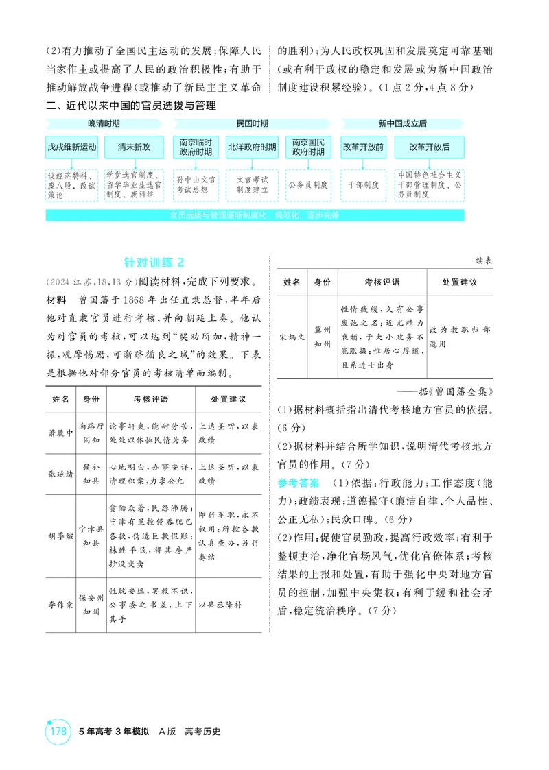 《1_11-选择性必修专题——中国近现代史_2026版教学资源包_202653高考总复习A版_江苏版_2026版.江苏版.选考总复习.历史.5·3A版_二、教师用书PDF_第二部分中国近现代史_1_精讲册PDF》第2页预览