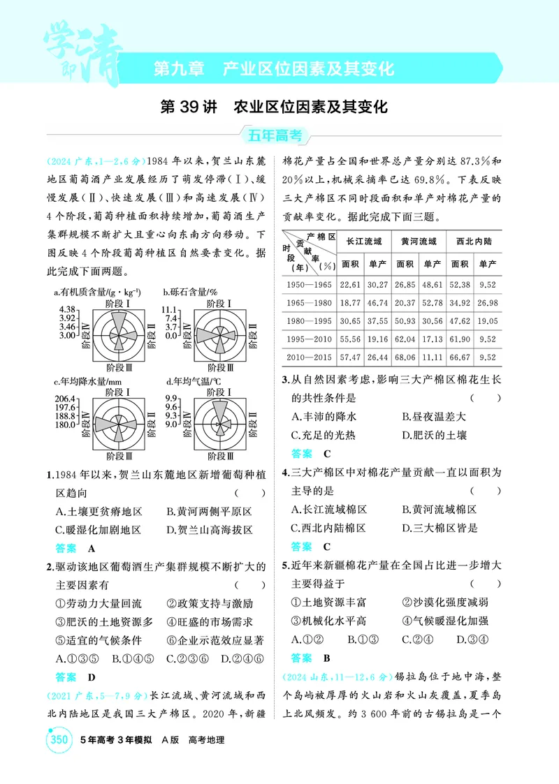 《1_09第九章_2026版教学资源包_202653高考总复习A版_广东版_2026版.广东版.选考总复习.地理.5·3A版_第九章产业区位因素及其变化_1_精练册PDF》第1页预览
