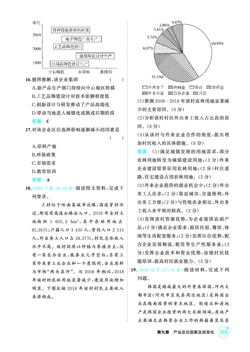 《1_09第九章_2026版教学资源包_202653高考总复习A版_广东版_2026版.广东版.选考总复习.地理.5·3A版_第九章产业区位因素及其变化_1_精练册PDF》第10页预览