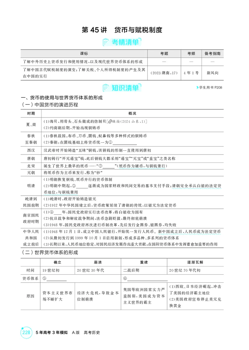 《1_17-第十七单元　货币与赋税制度　基层治理与社会保障_2026版教学资源包_202653高考总复习A版_湖南版_2026版.湖南版.选考总复习.历史.5·3A版_二、教师用书PDF_2_精讲册PDF》第2页预览