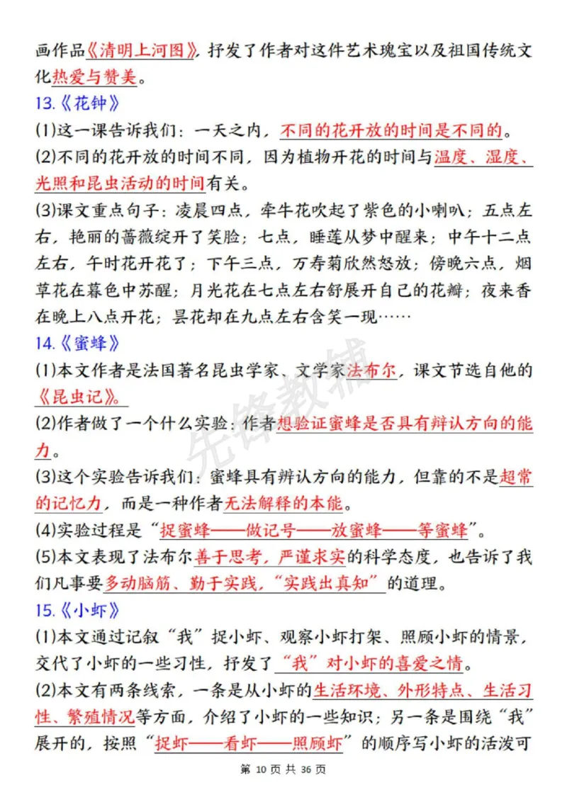 《三年级（下）语文全册重要知识点总结_3年级下册同步教辅_3下-语文_三下语文核心考点》第10页预览