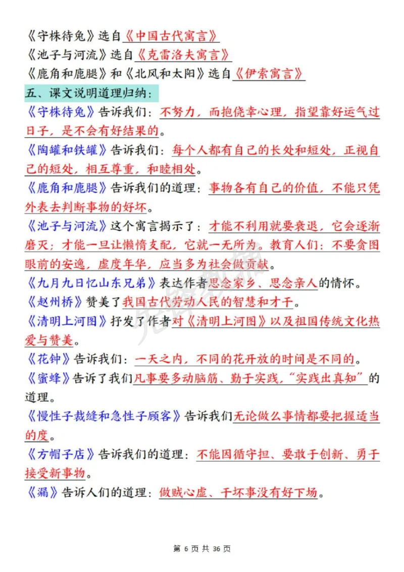 《三年级（下）语文全册重要知识点总结_3年级下册同步教辅_3下-语文_三下语文核心考点》第6页预览
