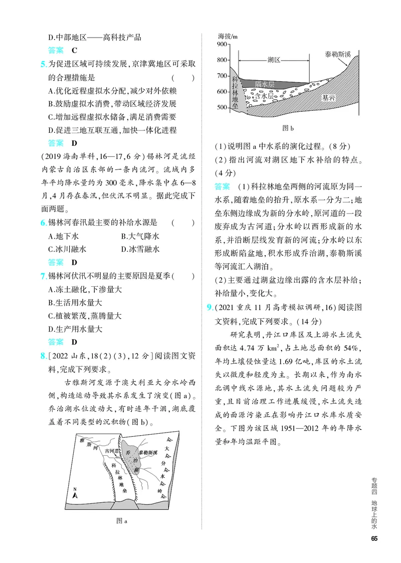 《1_5.PDF教参电子书——分层集训册_2024版教学资源包_2024版.新高考版地理.5·3A版_6_专题四地球上的水_4_PDF教参电子书》第3页预览