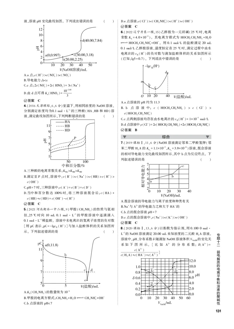 《1_专题十二　弱电解质的电离平衡和溶液的酸碱性_2023版教学资源包_2023版新高考新教材版选考总复习化学5·3B版_12_专题十二弱电解质的电离平衡和溶液的酸碱性_3_专题电子书》第3页预览