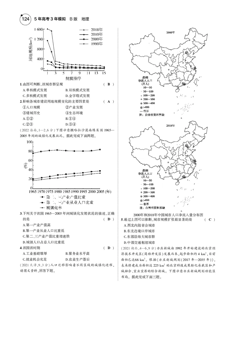 《1_7.2025版5·3B版新高考版教师用书PDF_2025版教学资源包_（总复习系列）2025版《5年高考3年模拟》新高考版B版（⭐全科）_2025版.新高考新教材版.选考总复习.地理.5·3B版_专题八乡村与城镇》第7页预览
