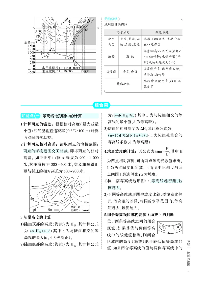 《2_4.PDF教参电子书——知识讲解册_2024版教学资源包_2024版.新高考版地理.5·3A版_1_专题一地球与地图_4_PDF教参电子书》第3页预览