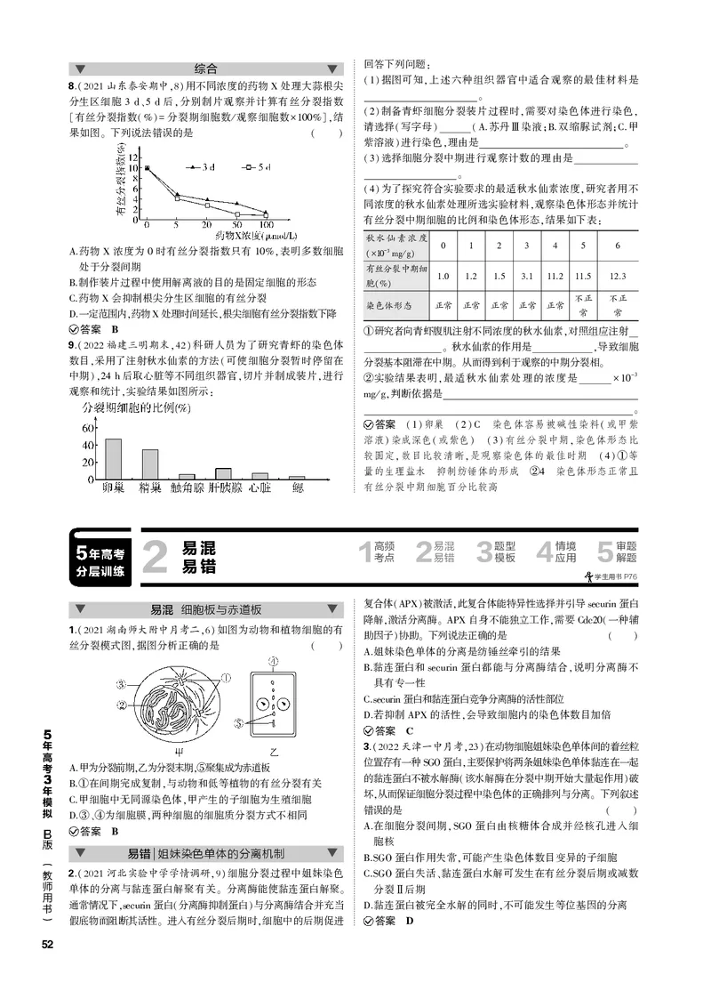《1_专题7　细胞的增殖(PDF版）_2023版教学资源包_2023版新高考新教材版选考总复习生物5·3B版_7_专题七细胞的增殖_4_专题电子书》第3页预览