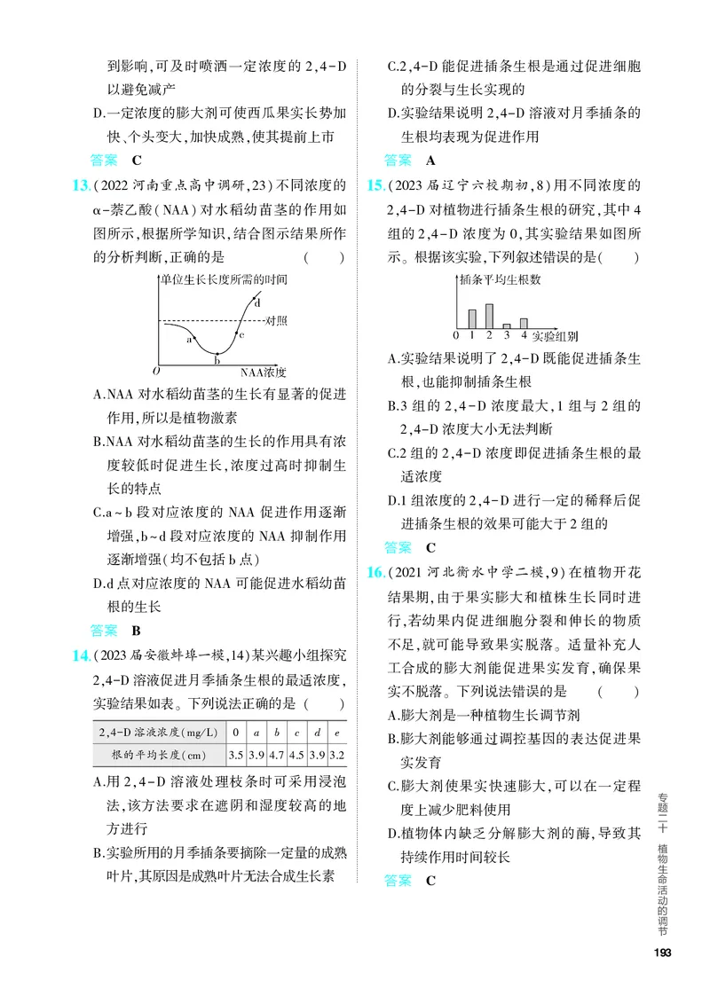 《2_20-专题二十　植物生命活动的调节（教参电子书—分层集训）_2024版教学资源包_2024版.新高考版生物.5·3A版_20_专题二十植物生命活动的调节_4_PDF教参电子书》第4页预览