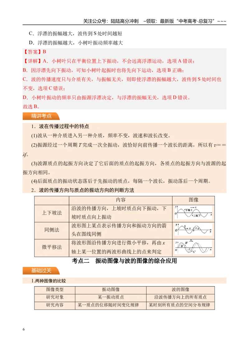 《第39讲机械波-（讲义）（教师版）_04-物理-高考总复习_一轮复习_2026年-物理高考一轮复习_2026年高考物理一轮复习精讲精练-G367_资料》第6页预览