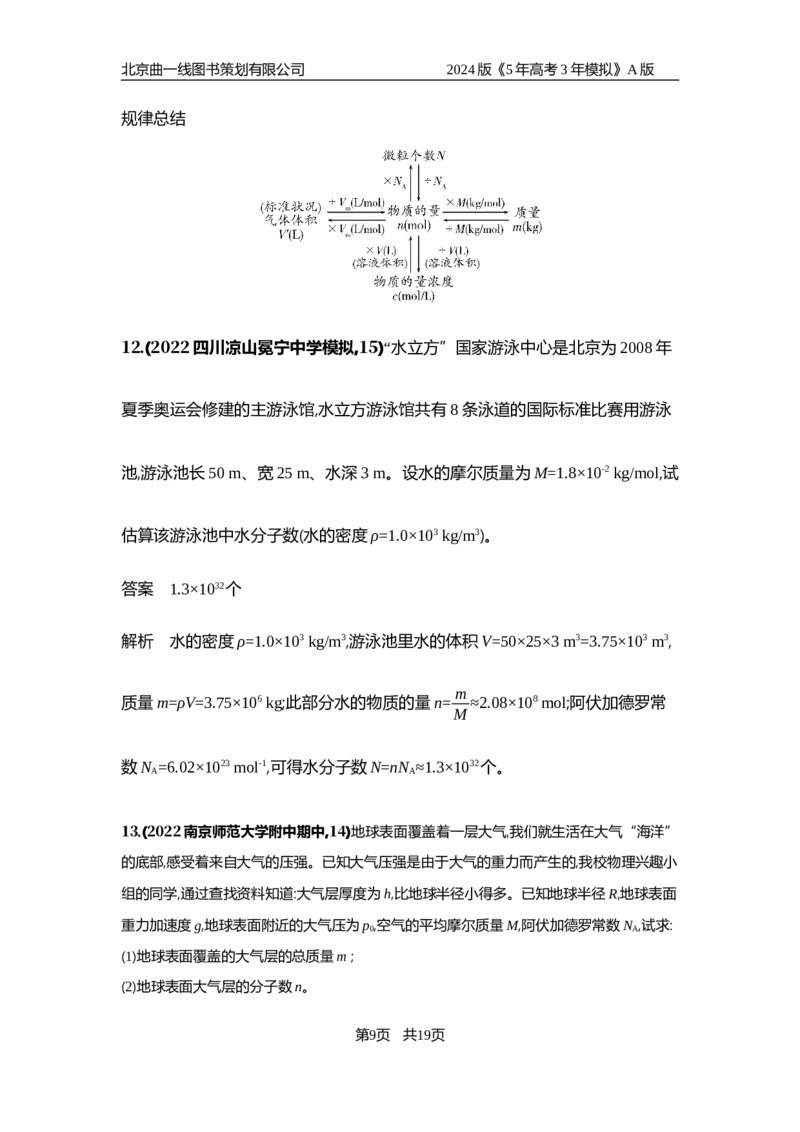 《1_6.专题检测——专题十四_2024版教学资源包_2024版.新高考版物理.5·3A版_14_专题十四热学_6_专题检测》第9页预览
