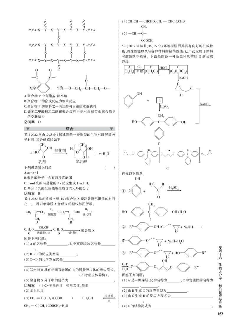 《1_专题十六　生物大分子　有机合成与推断_2023版教学资源包_2023版新高考新教材版选考总复习化学5·3B版_16_专题十六生物大分子　有机合成与推断_3_专题电子书》第2页预览