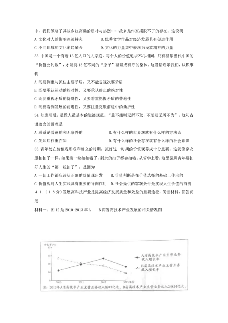 《2015年高考真题政治(山东卷)（含解析版）(1)_zheng治_2027年高考政治专项复习_2008年-2026年政治高考真题-G427_2008-2020年高考_地方卷_山东高考政治08-21_山东高考政治_A4版》第3页预览