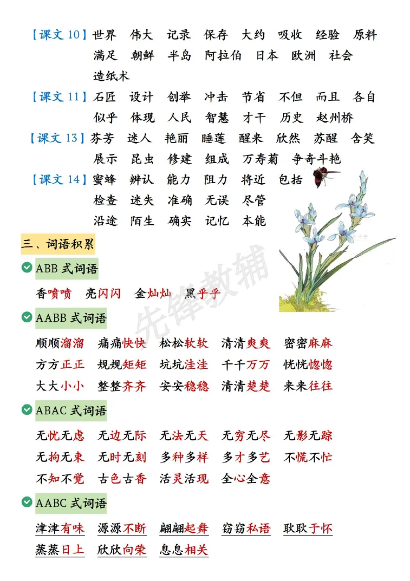 《三年级（下）语文期中必背知识点汇总1_3年级下册同步教辅_3下-语文_三下语文核心考点》第3页预览