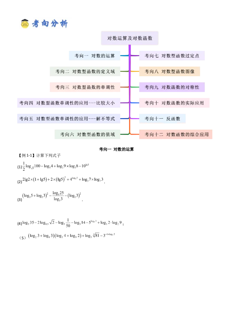 《2.5对数运算及对数函数（精讲)（学生版）_高考一二三轮复习_数学_2026年_2026年高考数学一轮复习一隅三反（新高考新题型）-G88_资料_2026版》第4页预览