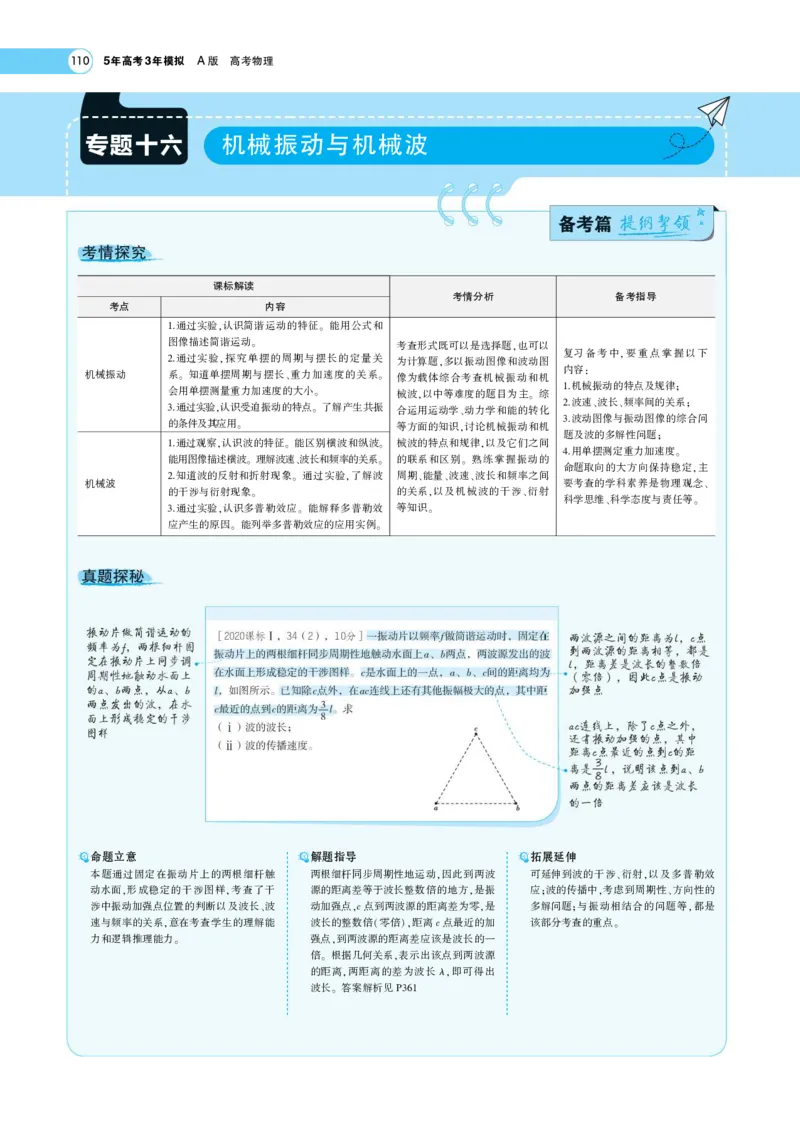 《1_专题考点精析(1)_2023版教学资源包_2023版新高考版选考总复习物理5·3A版_15_专题十五机械振动机械波_7_专题考点精析》第1页预览