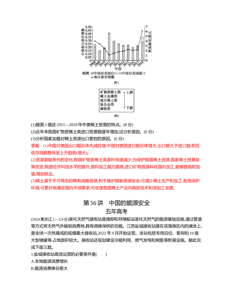 《1_15第十五章_2026版教学资源包_202653高考总复习A版_江苏版_2026版.江苏版.选考总复习.地理.5·3A版_图书电子资源_第十五章资源安全与国家安全_3_习题WORD》第5页预览