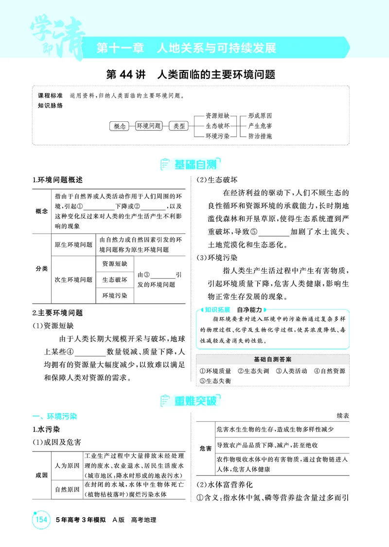 《1_26版53A浙江地理精讲册第11章_2026版教学资源包_202653高考总复习A版_浙江版_2026版.浙江版.选考总复习.地理.5·3A版_图书电子资源_第十一章人地关系与可持续发展_2_精讲册PDF》第1页预览