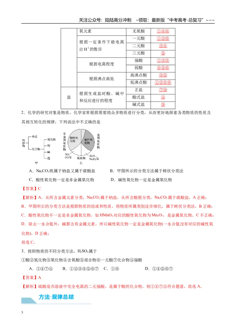 《（重点·方法·点拨）第04讲元素与物质的分类-（教师版）_05-化学-高考总复习_一轮复习_2026年-化学高考一轮复习_2026年高考化学大一轮复习卓越讲义重难点-G355_资料》第3页预览
