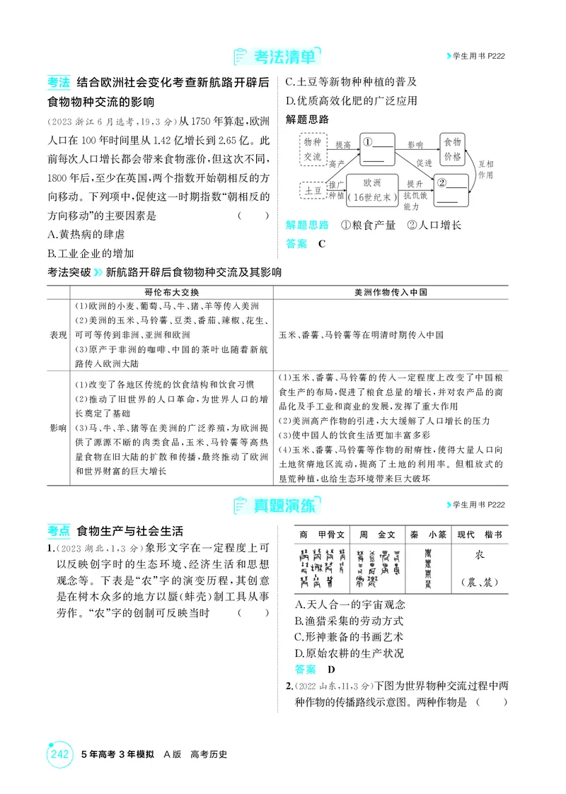 《1_18-第十八单元　食物生产与社会生活　生产工具与劳作方式_2026版教学资源包_202653高考总复习A版_广东版_2026版.广东版.选考总复习.历史.5·3A版_二、教师用书PDF_2_精讲册PDF》第5页预览