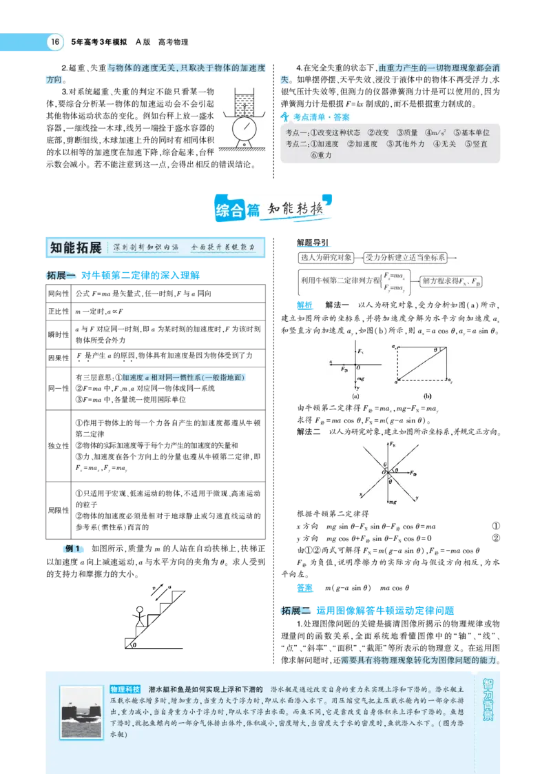 《1_专题考点精析(1)_2023版教学资源包_2023版新高考版选考总复习物理5·3A版_3_专题三牛顿运动定律_7_专题考点精析》第3页预览
