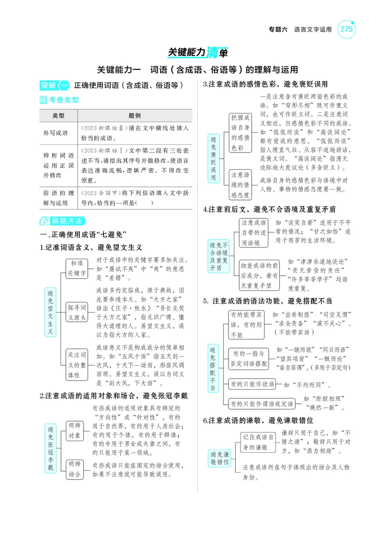 《1_6专题六　语言文字运用_2025版教学资源包_（总复习系列）2025版《5年高考3年模拟》新高考版A版（⭐全科）_2025版.新高考版.高考总复习.语文.5·3A版_第一部分图书电子教参_讲练册》第3页预览